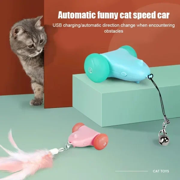 Interactive Colorful Light Running Mouse Cat Toy
