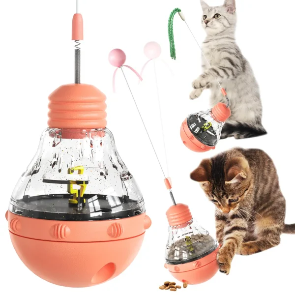 Interactive Slow Food and Treats Dispenser Toy for Indoor Cats