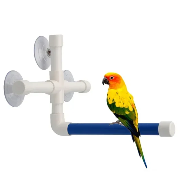 Suction Window and Shower Perch For Birds